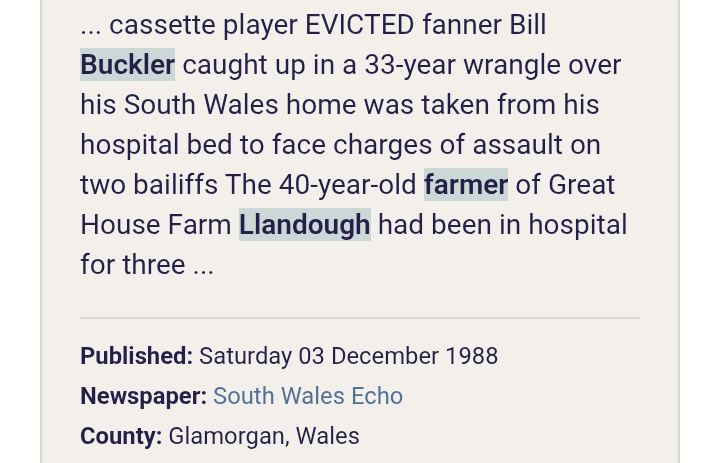 South Wales Echo, 3 December 1988 (archive search extract)