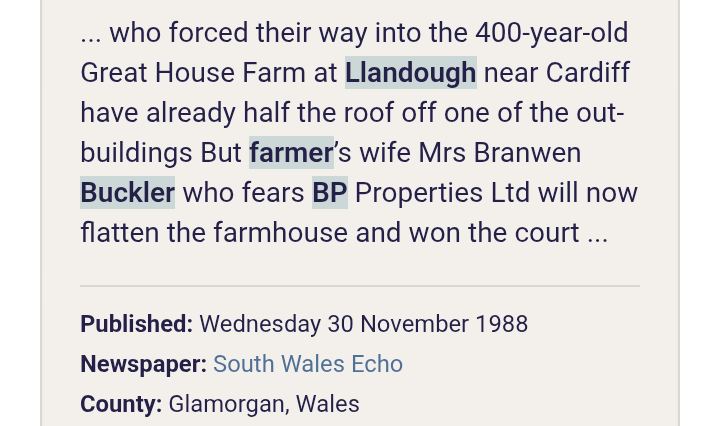 South Wales Echo, 30 November 1988 (archive search extract)